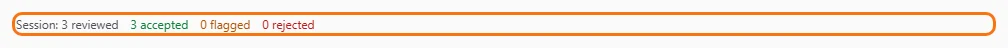 The session tally after three conversations were accepted
