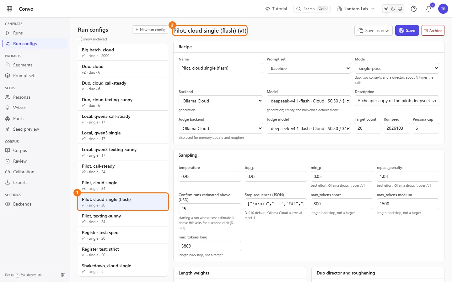 The new copy open in the editor, listed under the original